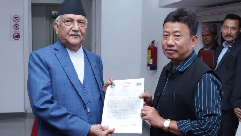 मेयर लिम्बुको प्रधानमन्त्री ओली संग भेट, बाढीले गरेको क्षती र तटबन्ध निमार्णको बजेट माँग