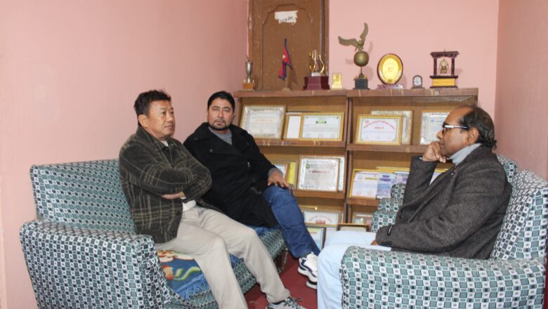 दोधारा चाँदनीका मेयर लिम्बु र एनएनएसडब्ल्यूए बिच विपद् जोखिम न्युनिकरण सम्बन्धी छलफल