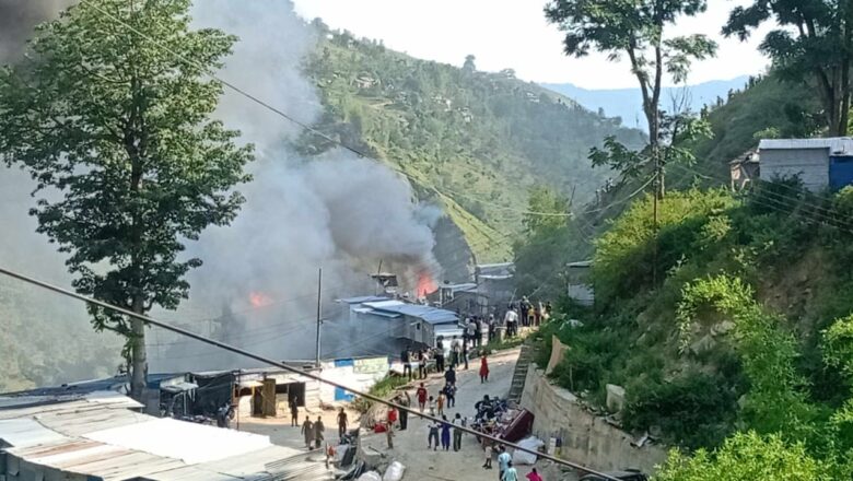 बाजुराको बाम्का बजार जलेर नष्ट